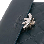 Navy Leather Chanel Flap Bag