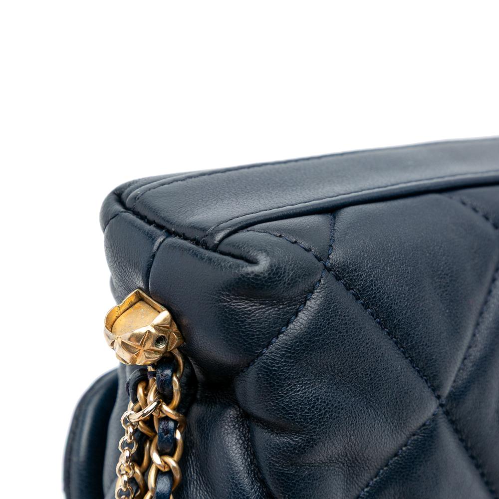 Navy Leather Chanel Flap Bag