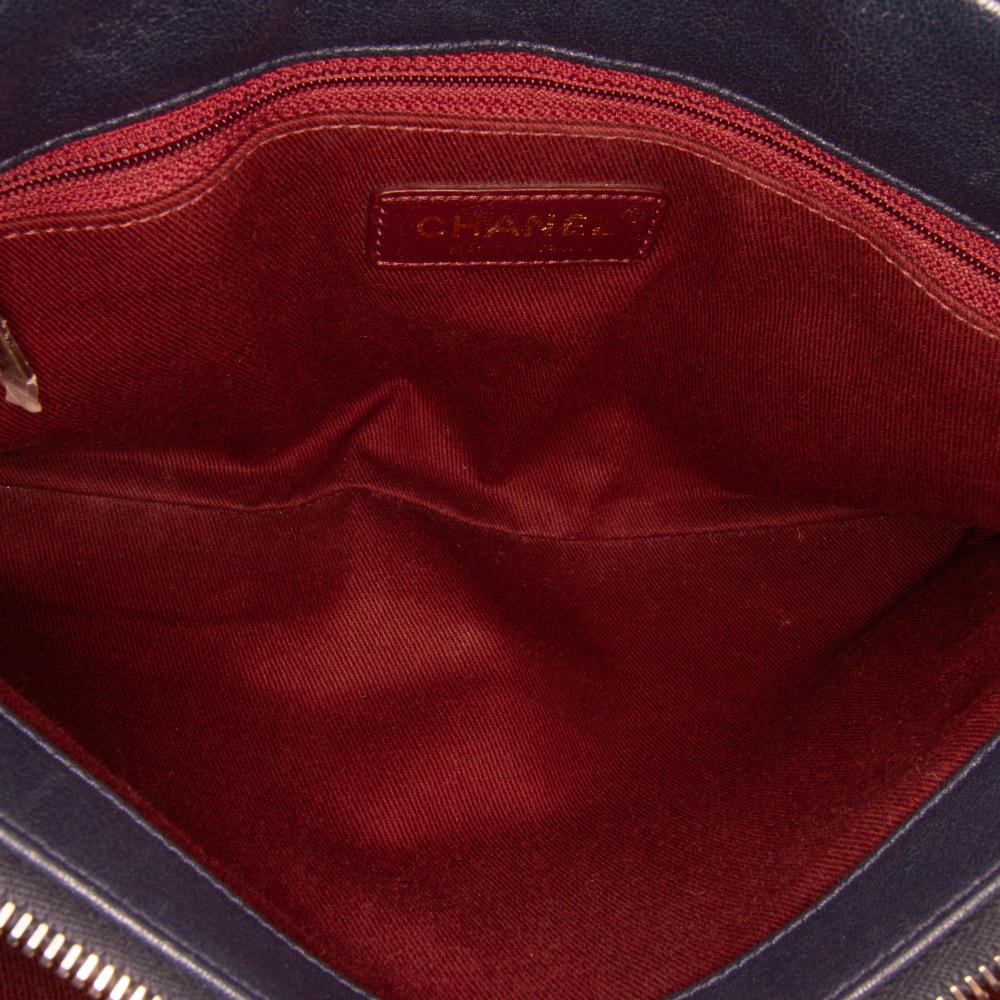 Navy Leather Chanel Flap Bag