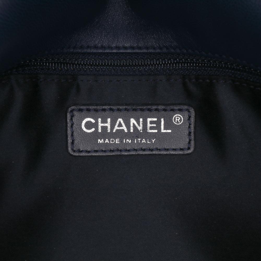 Navy Leather Chanel Flap Bag