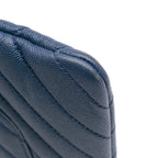 Navy Leather Chanel Clutch