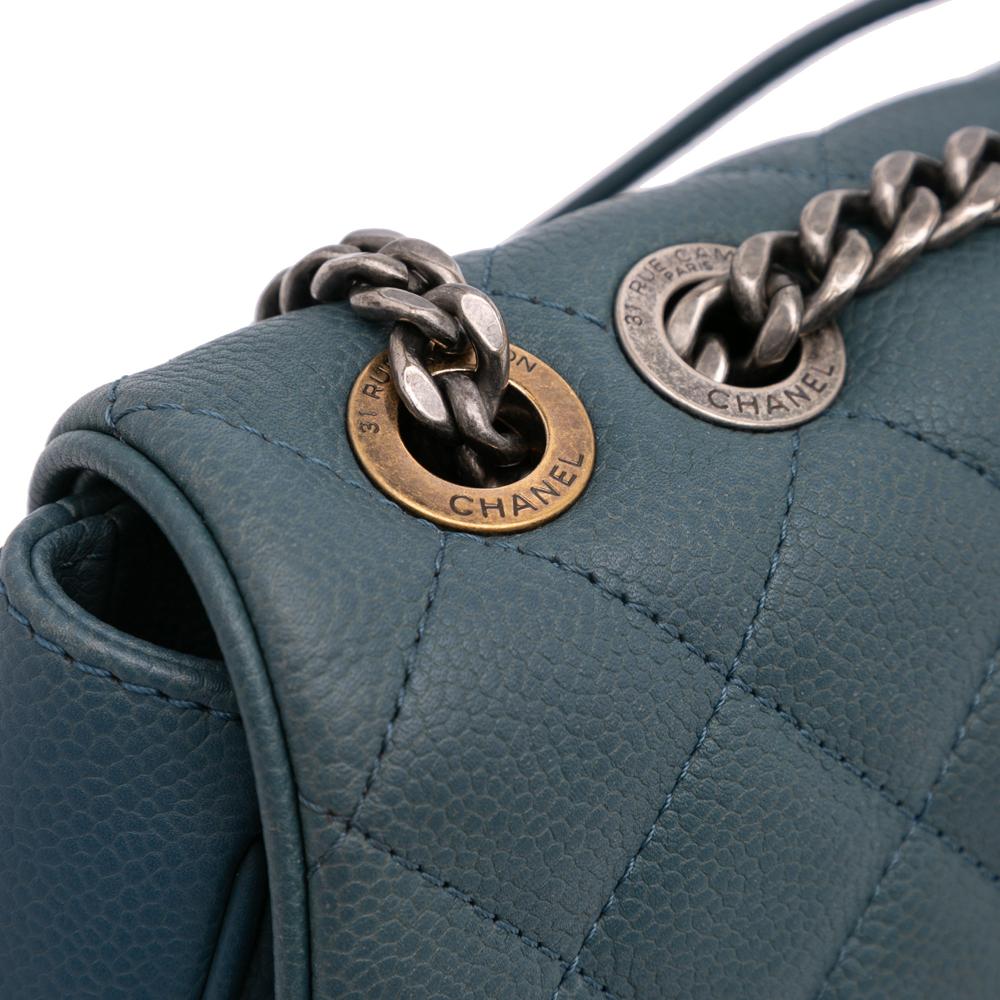 Navy Leather Chanel Flap Bag
