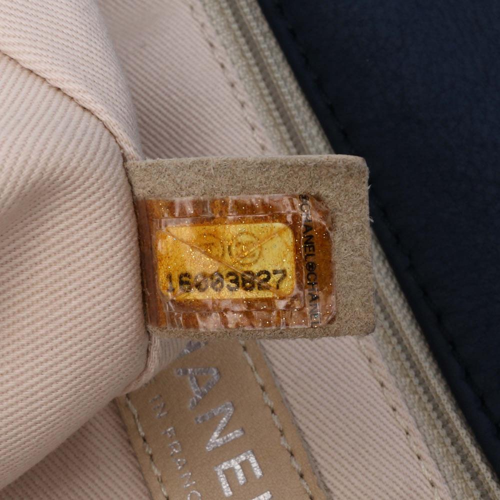 Navy Leather Chanel Flap Bag