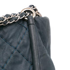 Navy Leather Chanel Tote