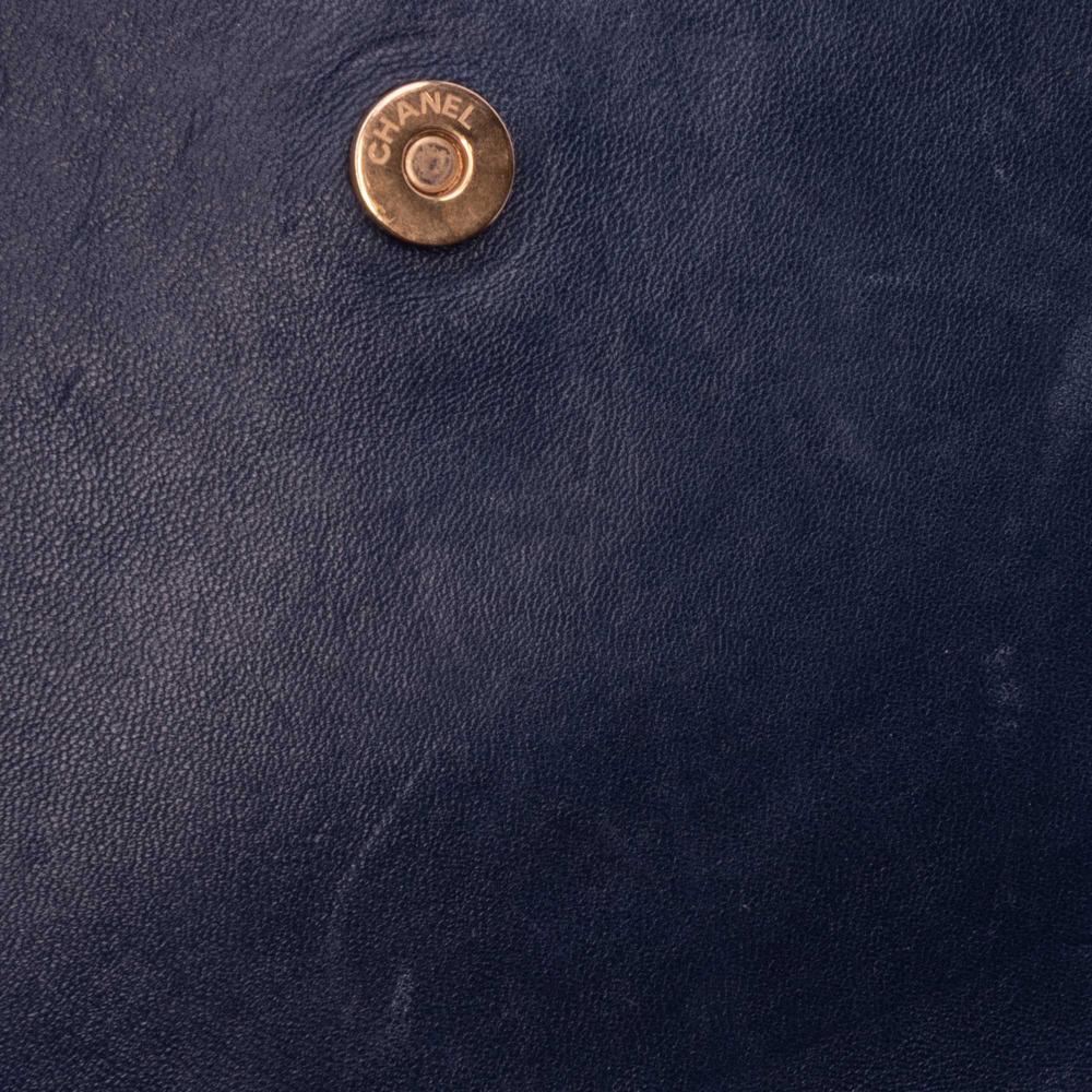 Navy Leather Chanel Flap Bag