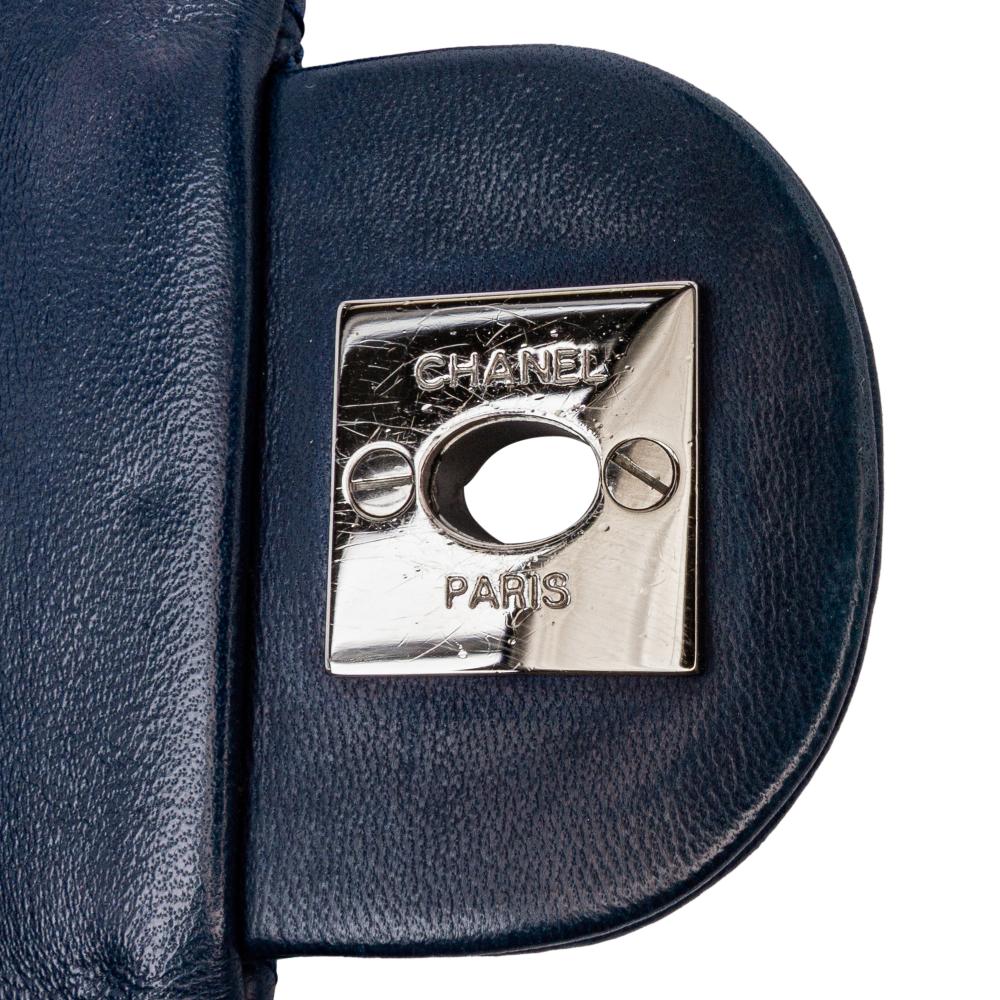 Navy Leather Chanel Flap Bag