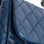 Navy Leather Chanel Flap Bag