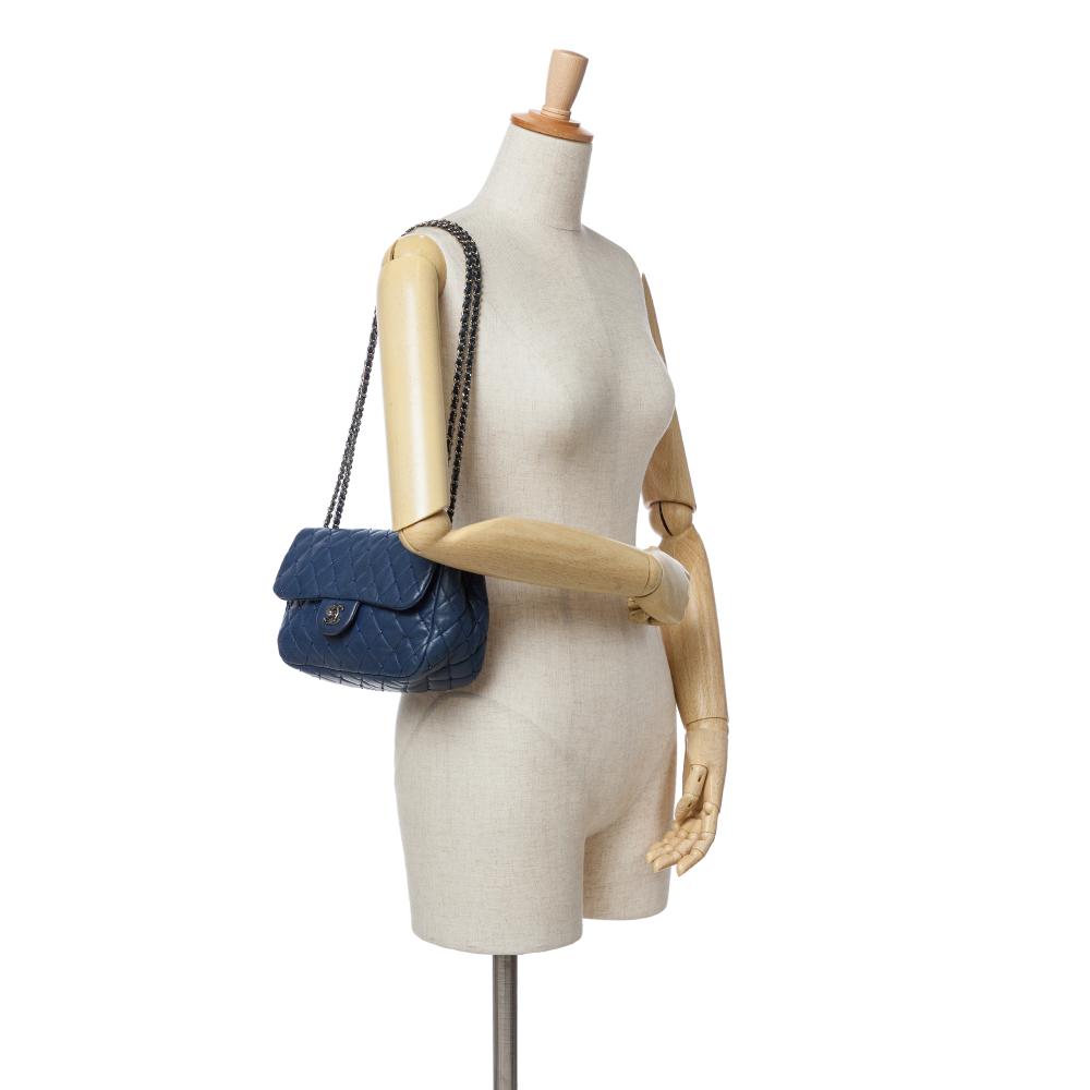 Navy Leather Chanel Flap Bag