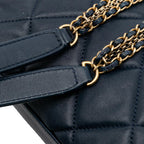 Navy Leather Chanel Flap Bag