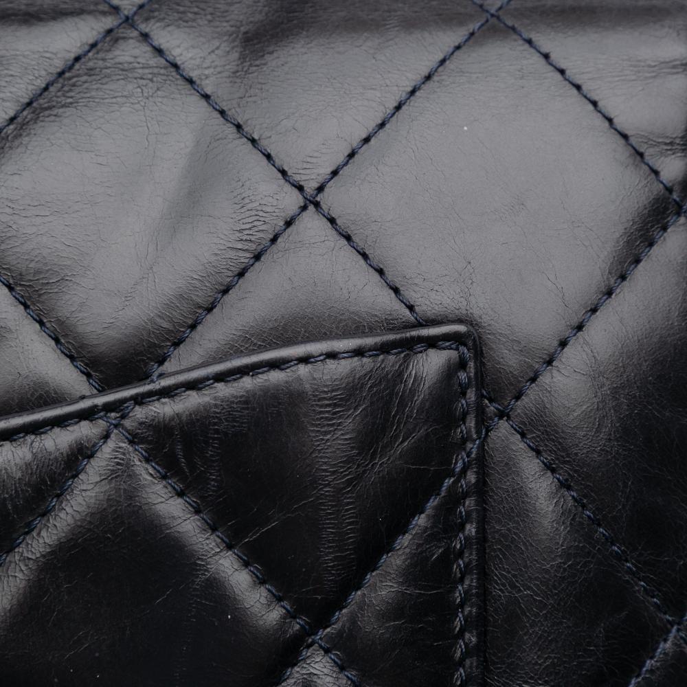 Navy Leather Chanel Flap Bag