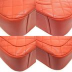 Orange Fabric Chanel Wallet On Chain