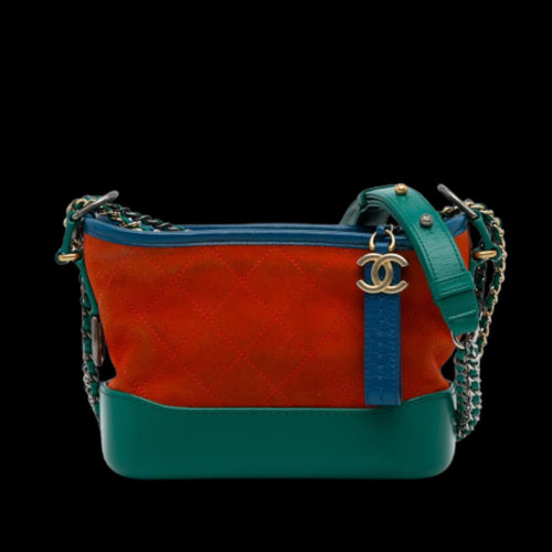 Orange Leather Chanel Shoulder Bag