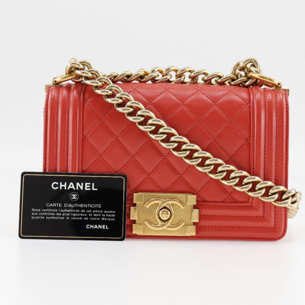 Orange Leather Chanel Flap Bag