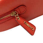 Orange Leather Chanel Tote