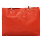 Orange Leather Chanel Tote