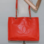 Orange Leather Chanel Tote