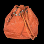 Orange Leather Chanel Backpack