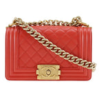 Orange Leather Chanel Flap Bag