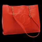 Orange Leather Chanel Tote