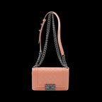 Orange Leather Chanel Shoulder Bag