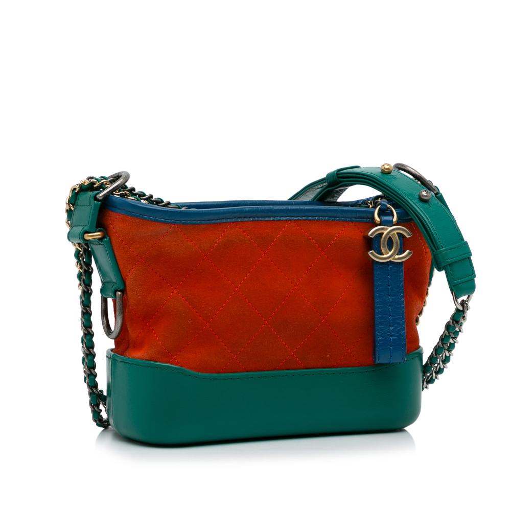 Orange Leather Chanel Shoulder Bag