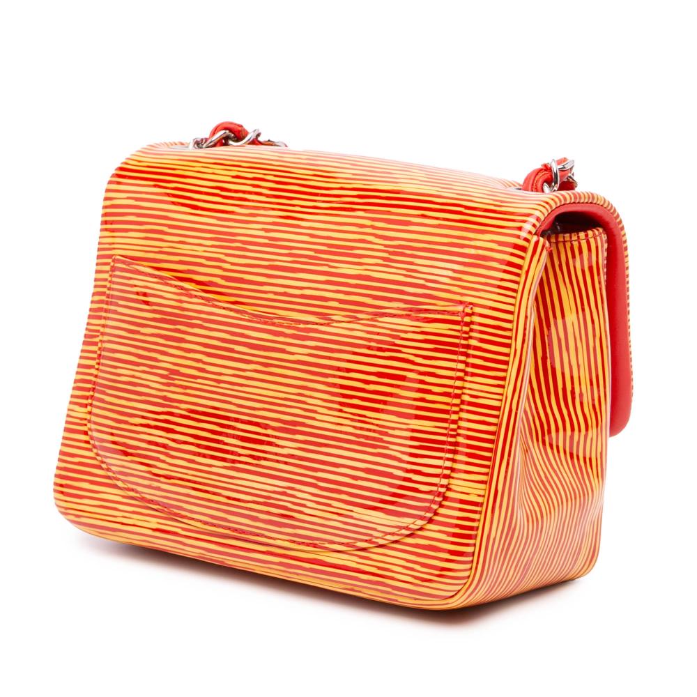 Orange Leather Chanel Crossbody Bag