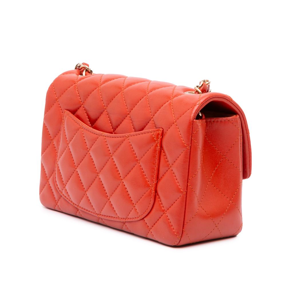 Orange Leather Chanel Flap Bag