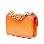 Orange Leather Chanel Flap Bag