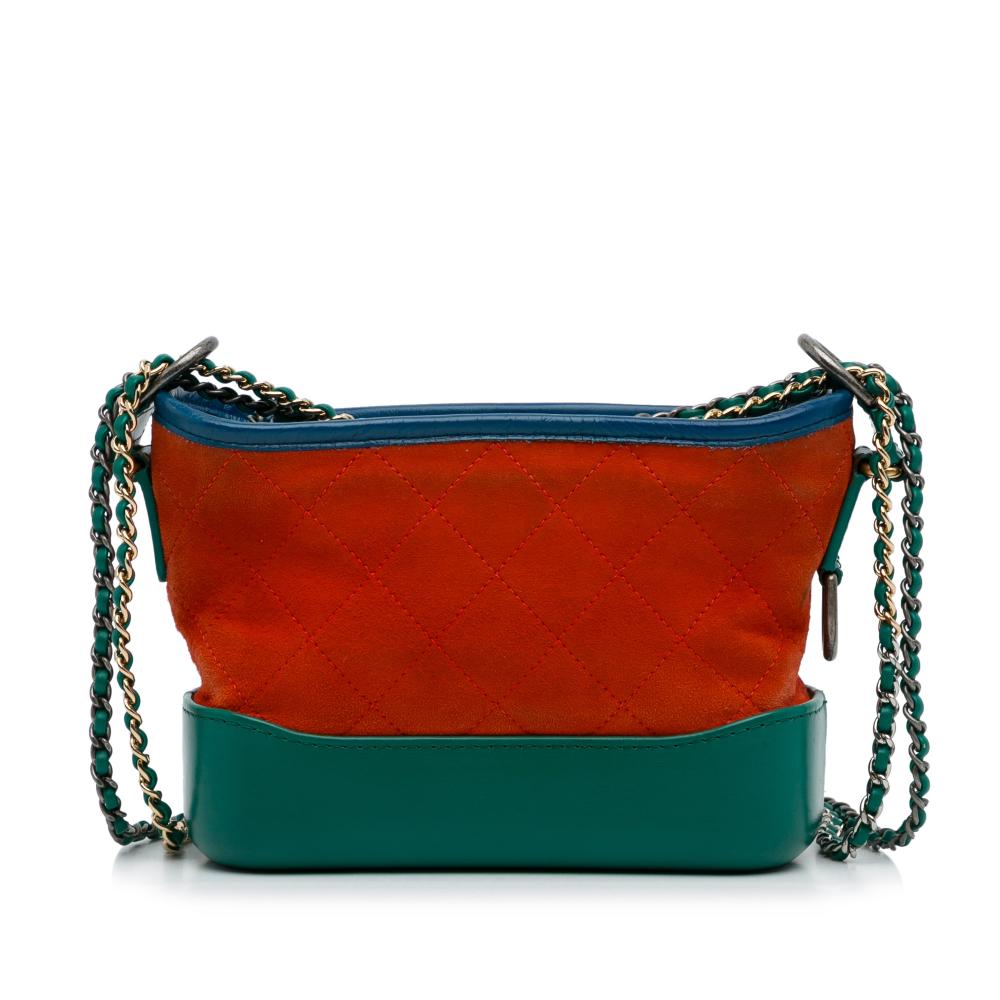 Orange Leather Chanel Shoulder Bag