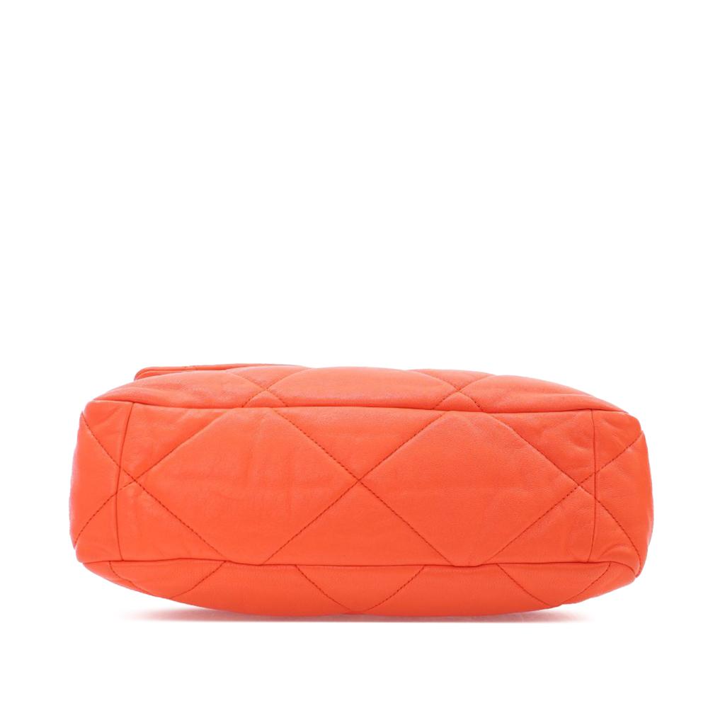 Orange Leather Chanel Flap Bag