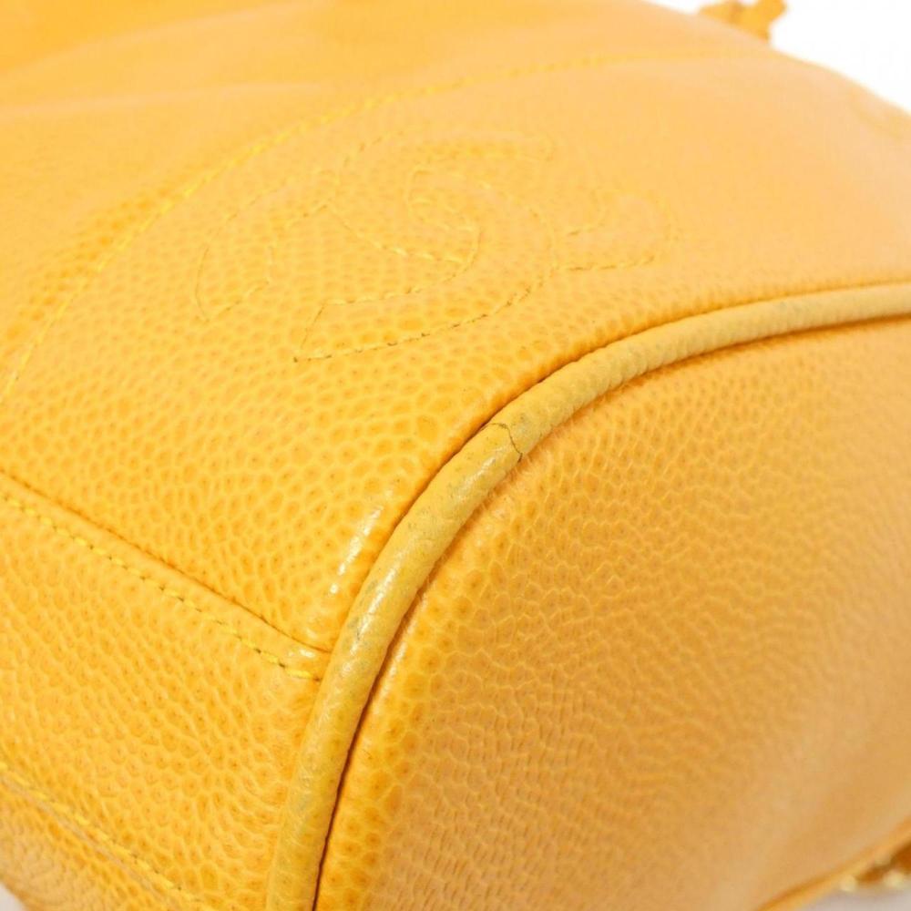 Orange Leather Chanel Backpack