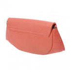 Orange Leather Chanel Wallet On Chain