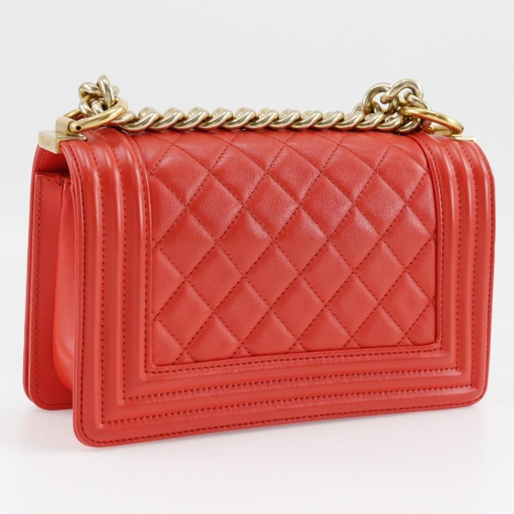 Orange Leather Chanel Flap Bag