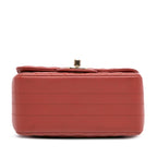 Orange Leather Chanel Flap Bag