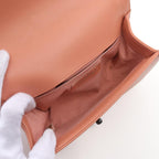 Orange Leather Chanel Shoulder Bag
