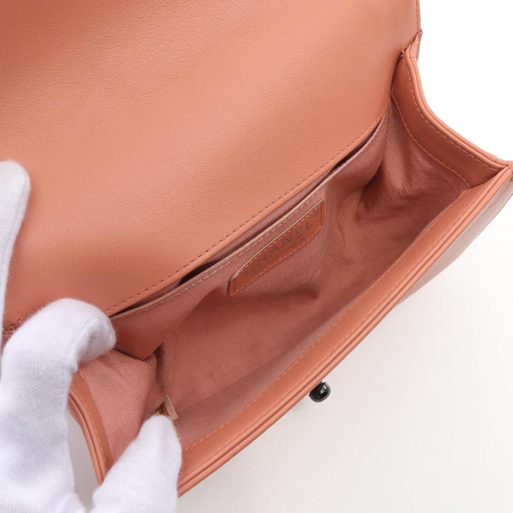 Orange Leather Chanel Shoulder Bag