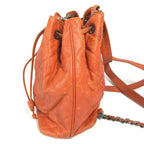 Orange Leather Chanel Backpack