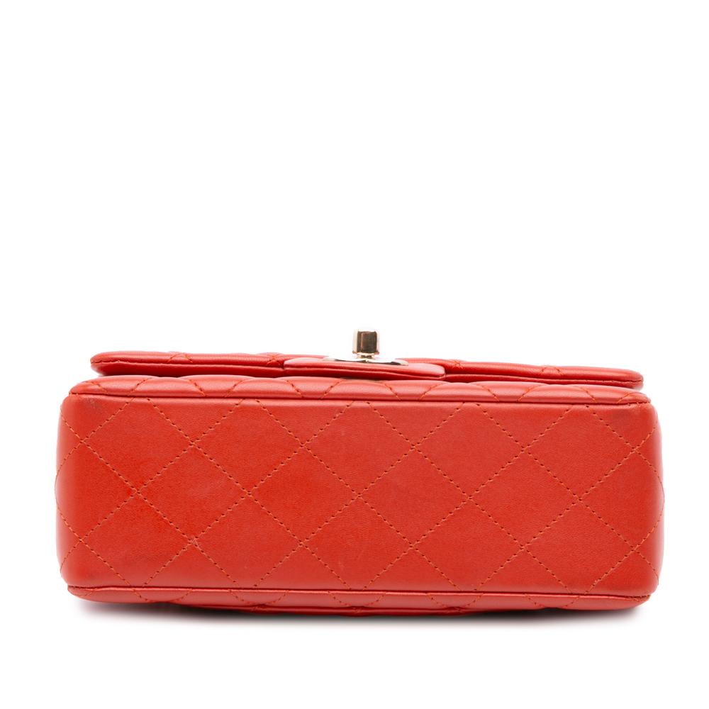 Orange Leather Chanel Flap Bag