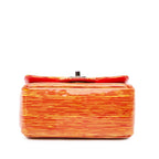 Orange Leather Chanel Crossbody Bag