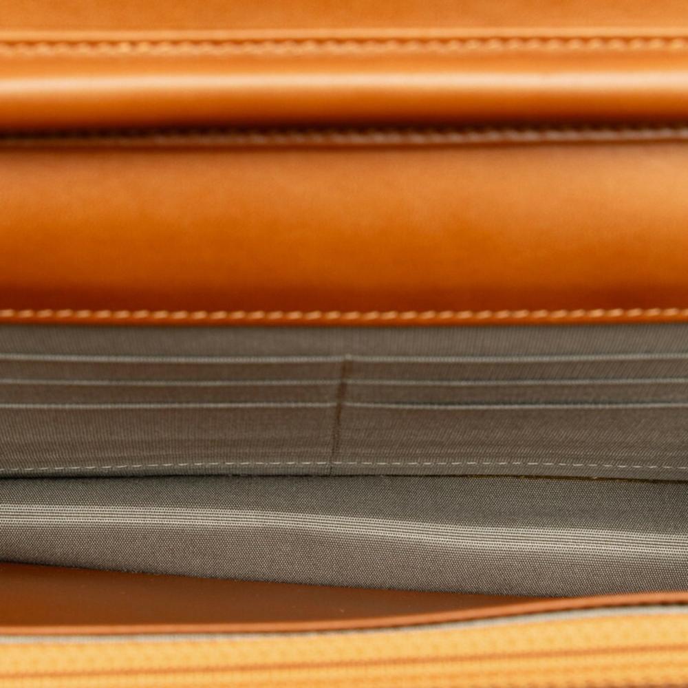 Orange Leather Chanel Shoulder Bag
