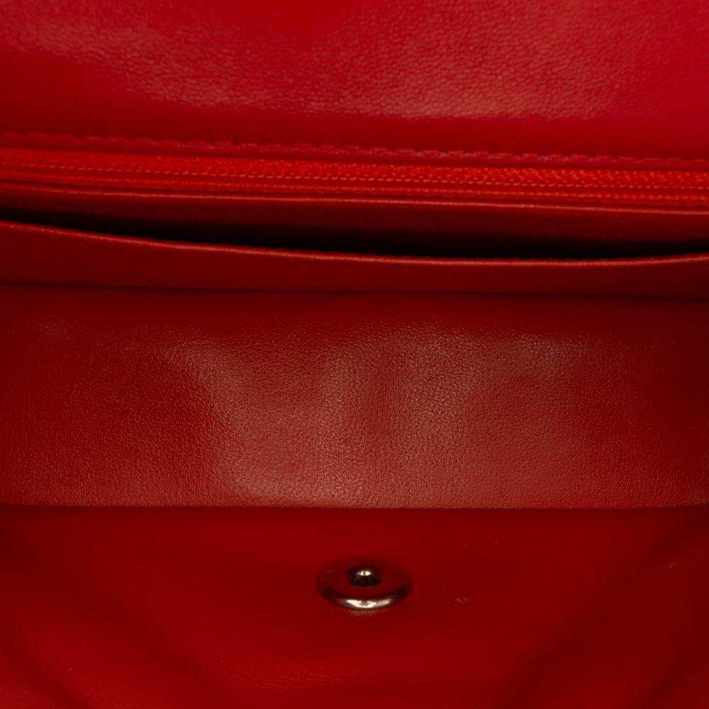 Orange Leather Chanel Flap Bag