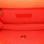Orange Leather Chanel Flap Bag
