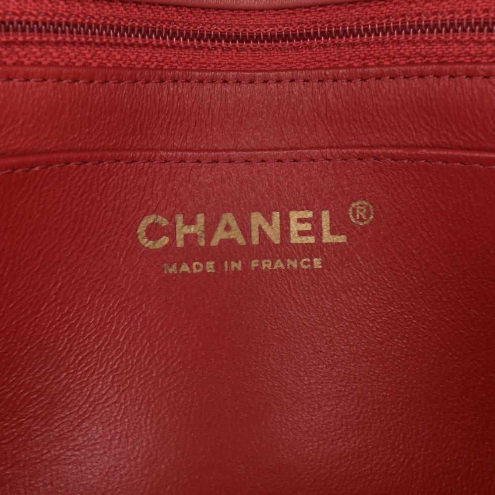 Orange Leather Chanel Flap Bag