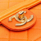 Orange Leather Chanel Flap Bag