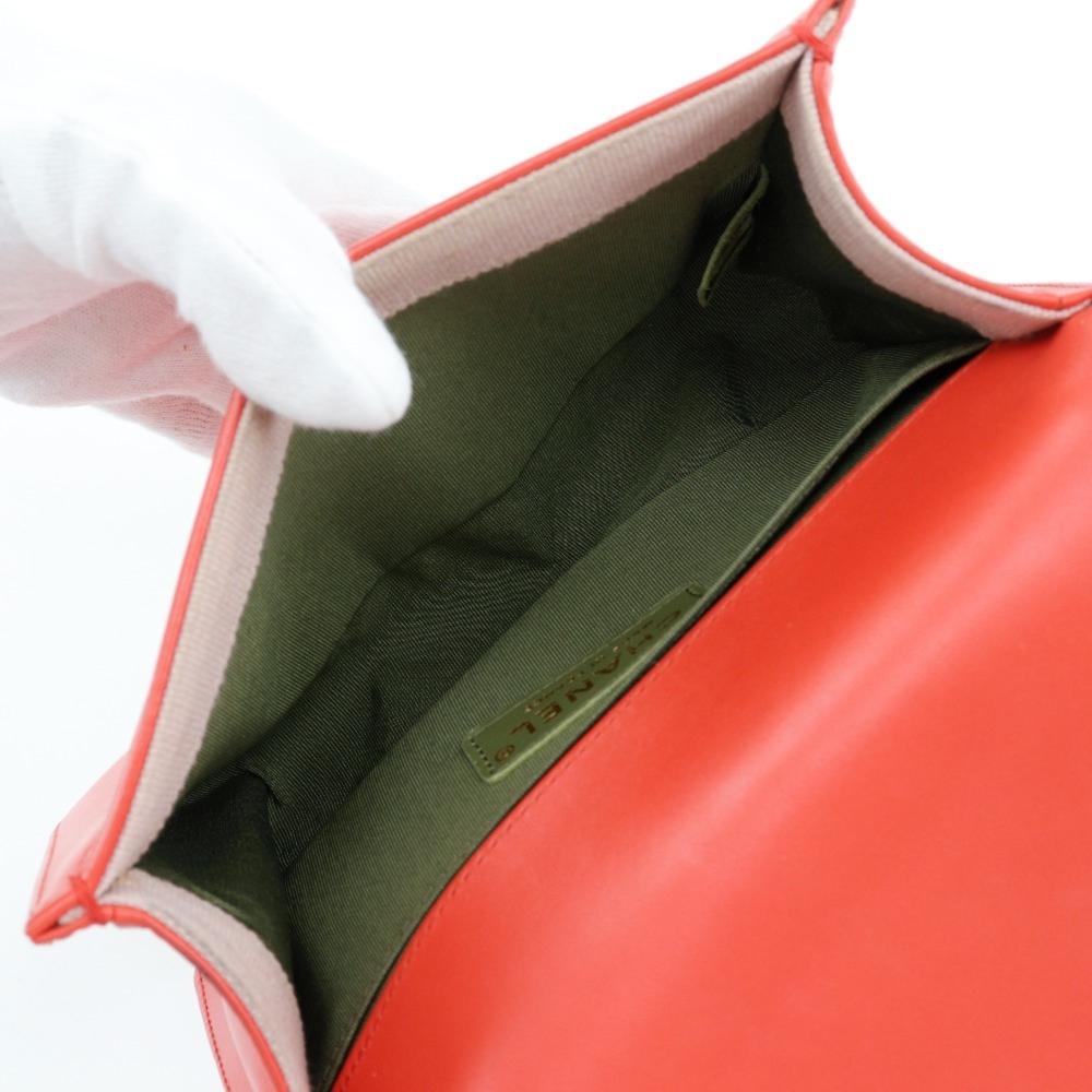 Orange Leather Chanel Flap Bag