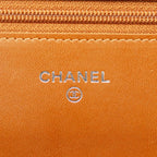 Orange Leather Chanel Shoulder Bag