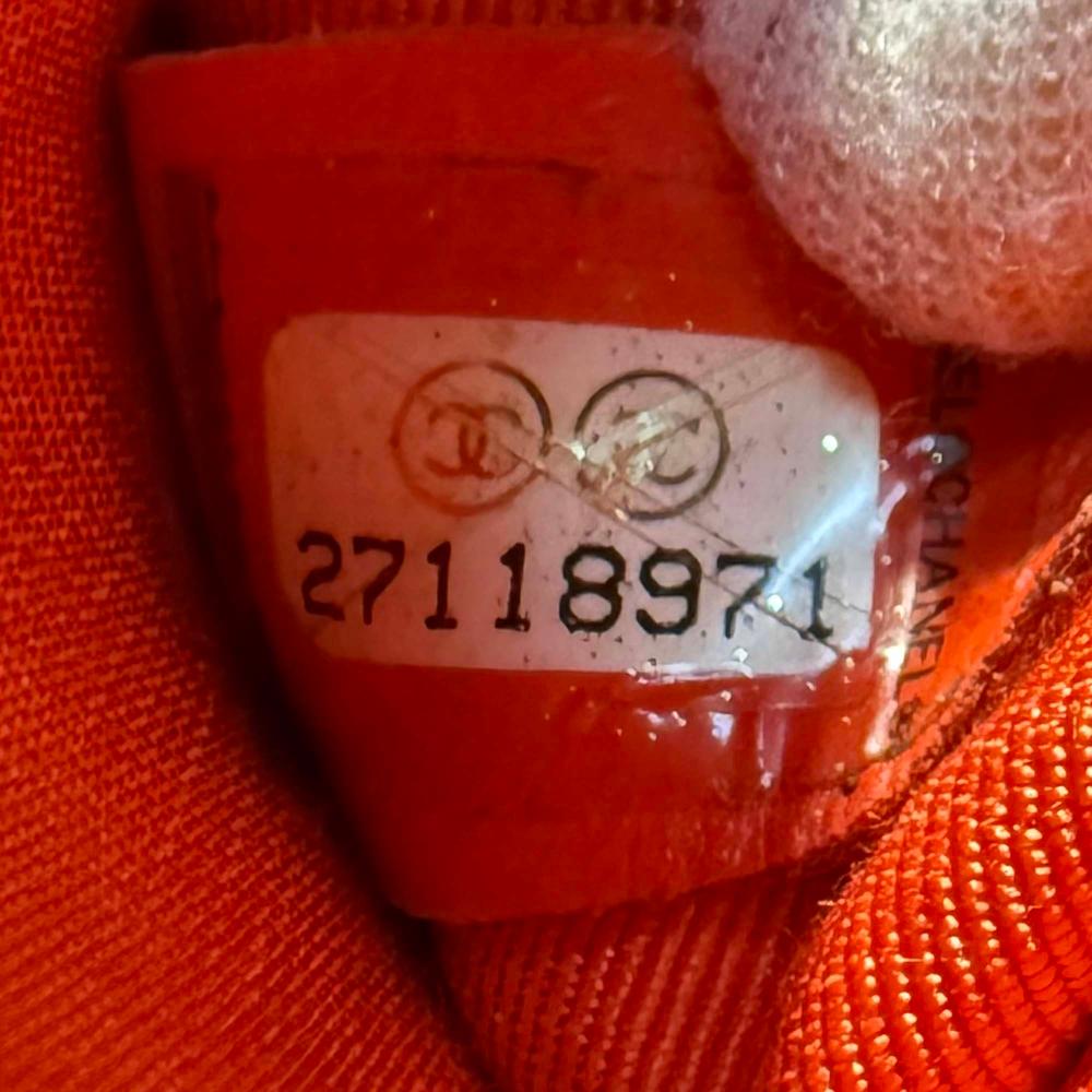 Orange Leather Chanel Flap Bag