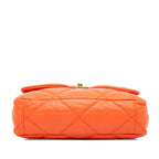 Orange Leather Chanel Flap Bag