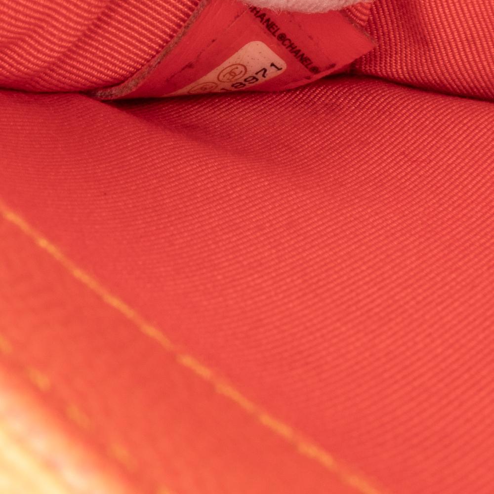 Orange Leather Chanel Flap Bag