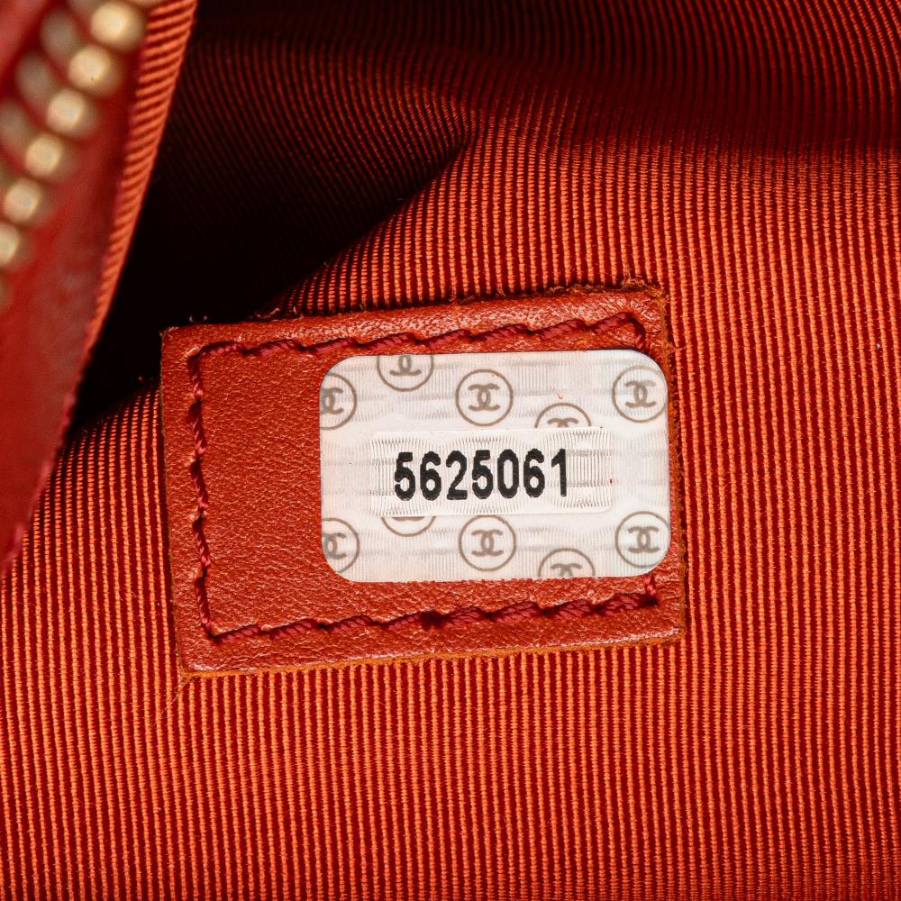 Orange Leather Chanel Tote
